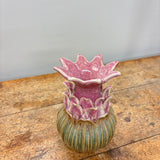 Vase i Pink & Grøn - 13 x 21 cm