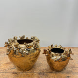 Guld Fuglevase - 12 cm