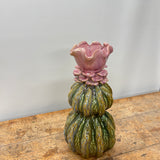 Vase i Pink & Grøn - 21 x 42 cm