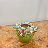Lysegrøn Fuglevase - 12 cm
