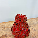 Rød blomstervase fra Birch Nielsen - 16 cm