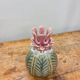 Vase i Pink & Grøn - 15 x 21 cm