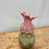 Vase i Pink & Grøn - 16 x 34 cm