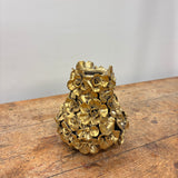 Mat Guld Blomstervase Fra Birch Nielsen – 17 cm