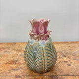 Vase i Pink & Grøn - 15 x 21 cm
